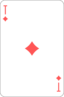 A Card With A Diamond In The Middle