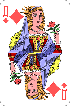 A Card With A Woman Holding A Flower