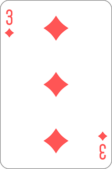 A Card With A Diamond Pattern