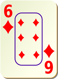 A Card With A Number Of Diamonds
