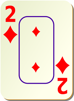 A Card With A Diamond In The Middle