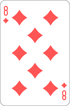 A Card With Red Diamonds On It