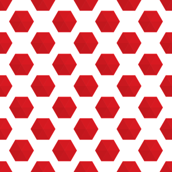 A Red Hexagons On A Black Background