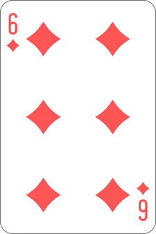 A Card With A Diamond Pattern