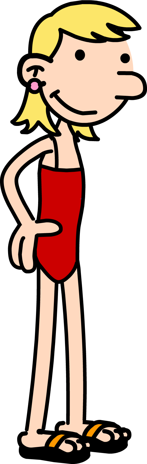 Cartoon Character In A Swimsuit