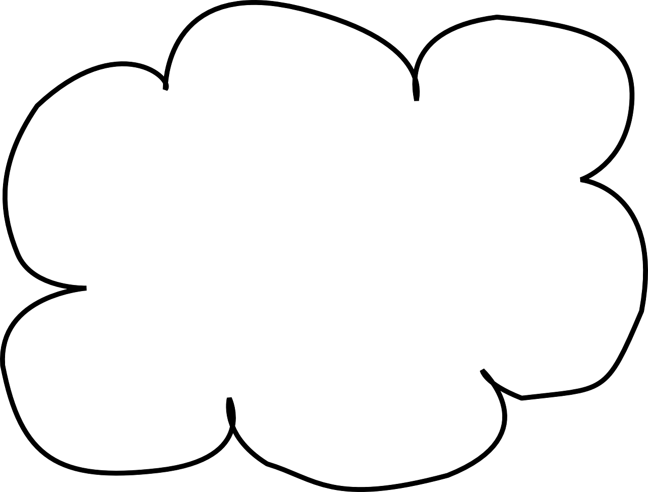 A White Cloud With Black Background