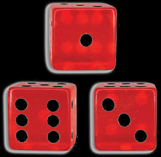A Group Of Red Dice