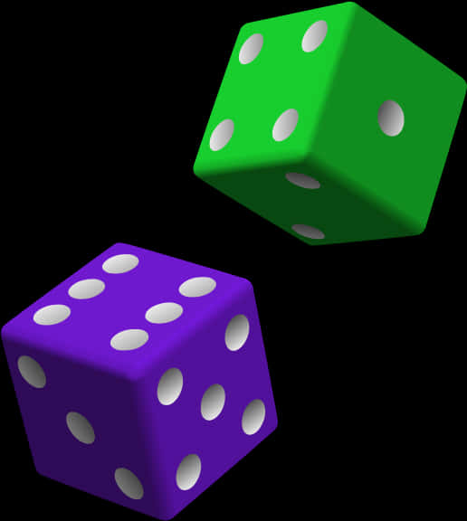A Pair Of Dice With White Dots