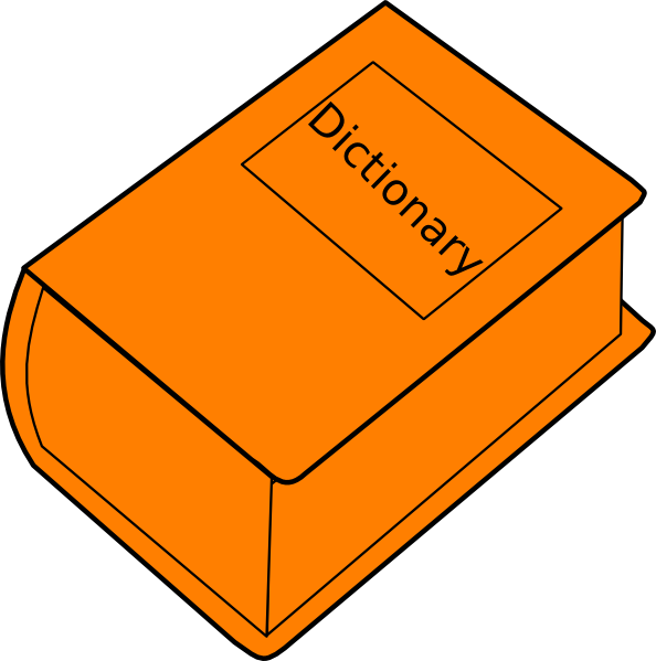 An Orange Dictionary Book