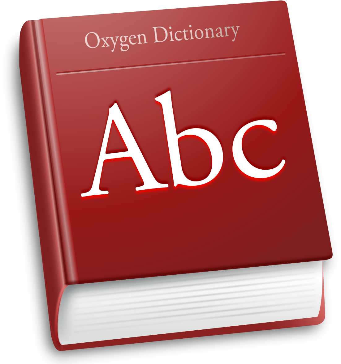 A Red Dictionary With White Letters