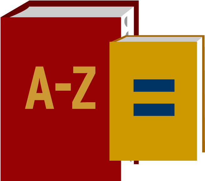 A Red Book With Yellow And Blue Letters