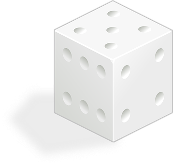 A White Dice With Holes