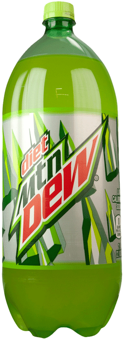 A Can Of Soda With Green And White Label