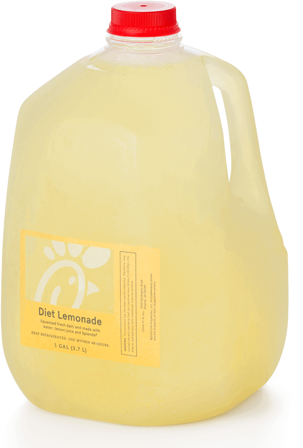 A Jug Of Lemonade With A Label