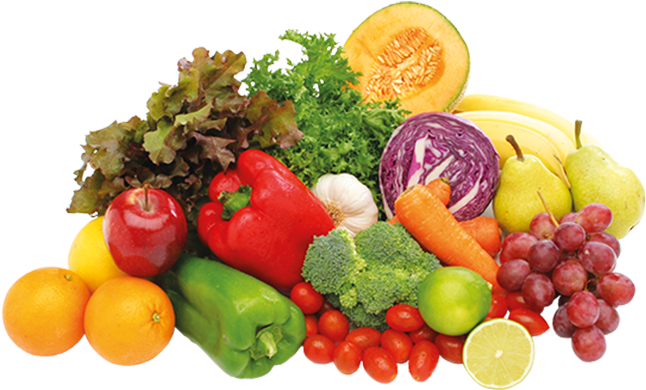 A Pile Of Vegetables And Fruits