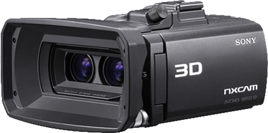 A Black Video Camera With White Text