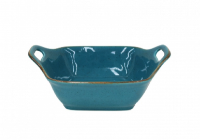 A Blue Bowl With Handles