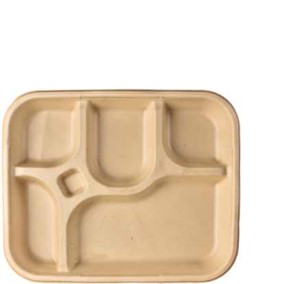 A Plastic Tray With Three Compartments