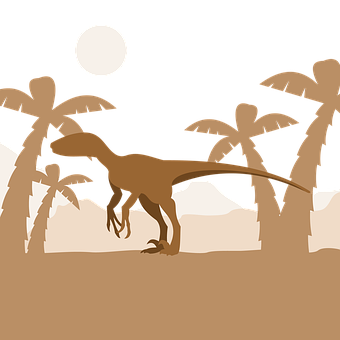 A Dinosaur In A Desert