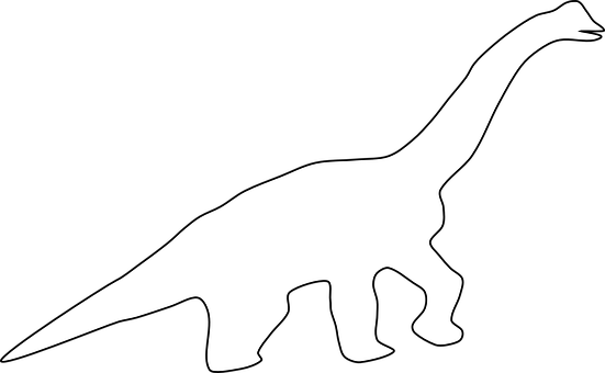 A White Silhouette Of A Dinosaur
