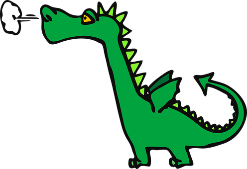 A Green Dragon With Sharp Spikes