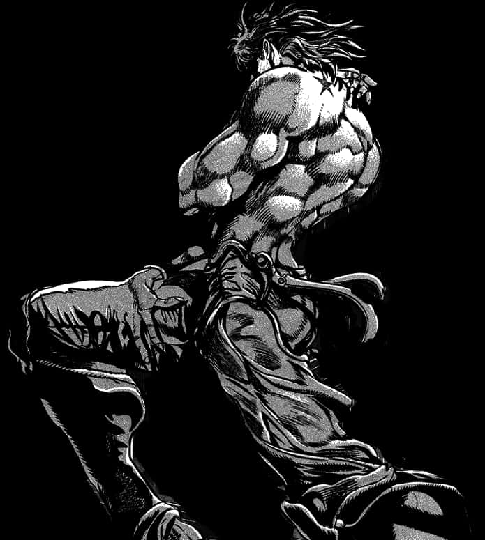 A Black And White Drawing Of A Muscular Man