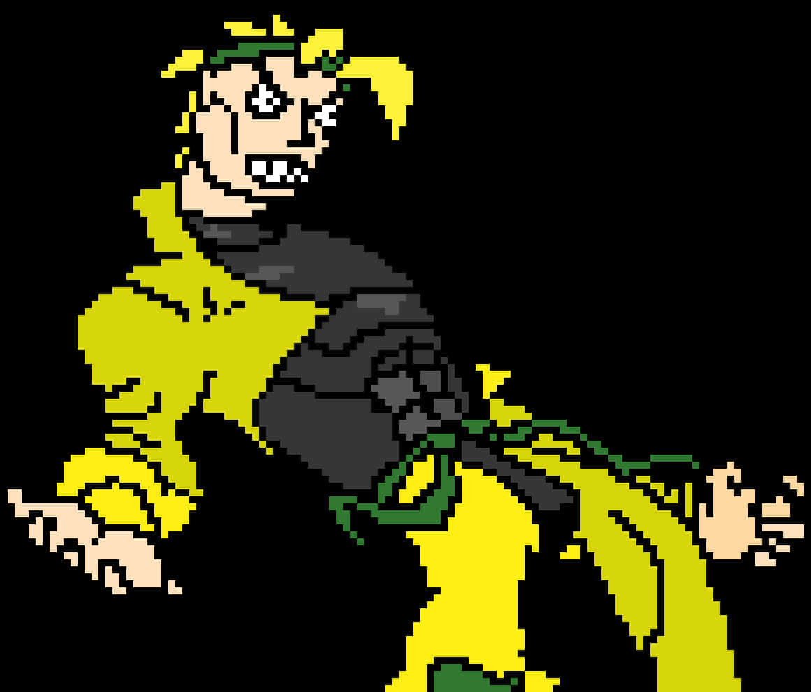 A Cartoon Of A Man In A Yellow Outfit