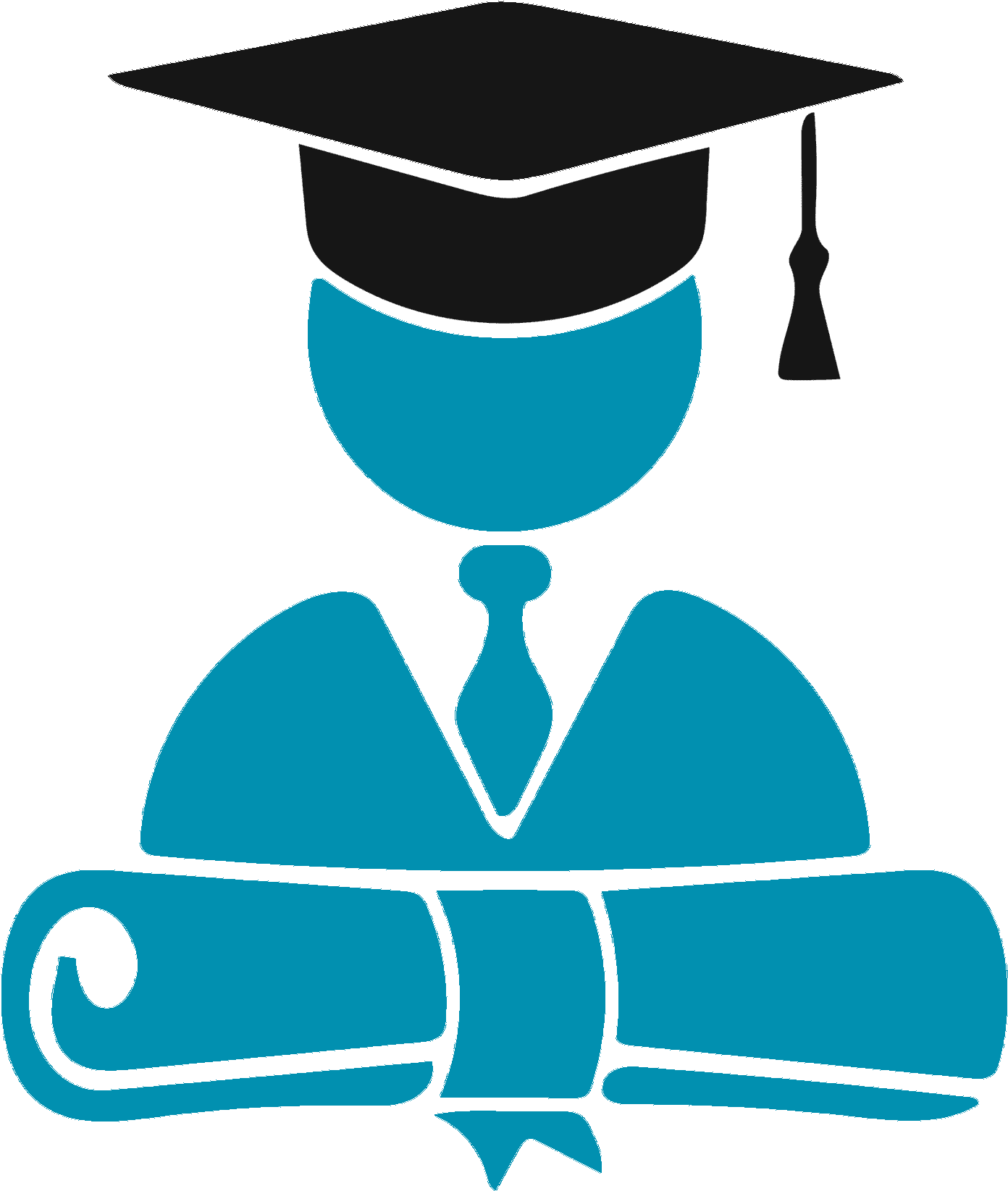 A Blue Graduation Cap And Gown