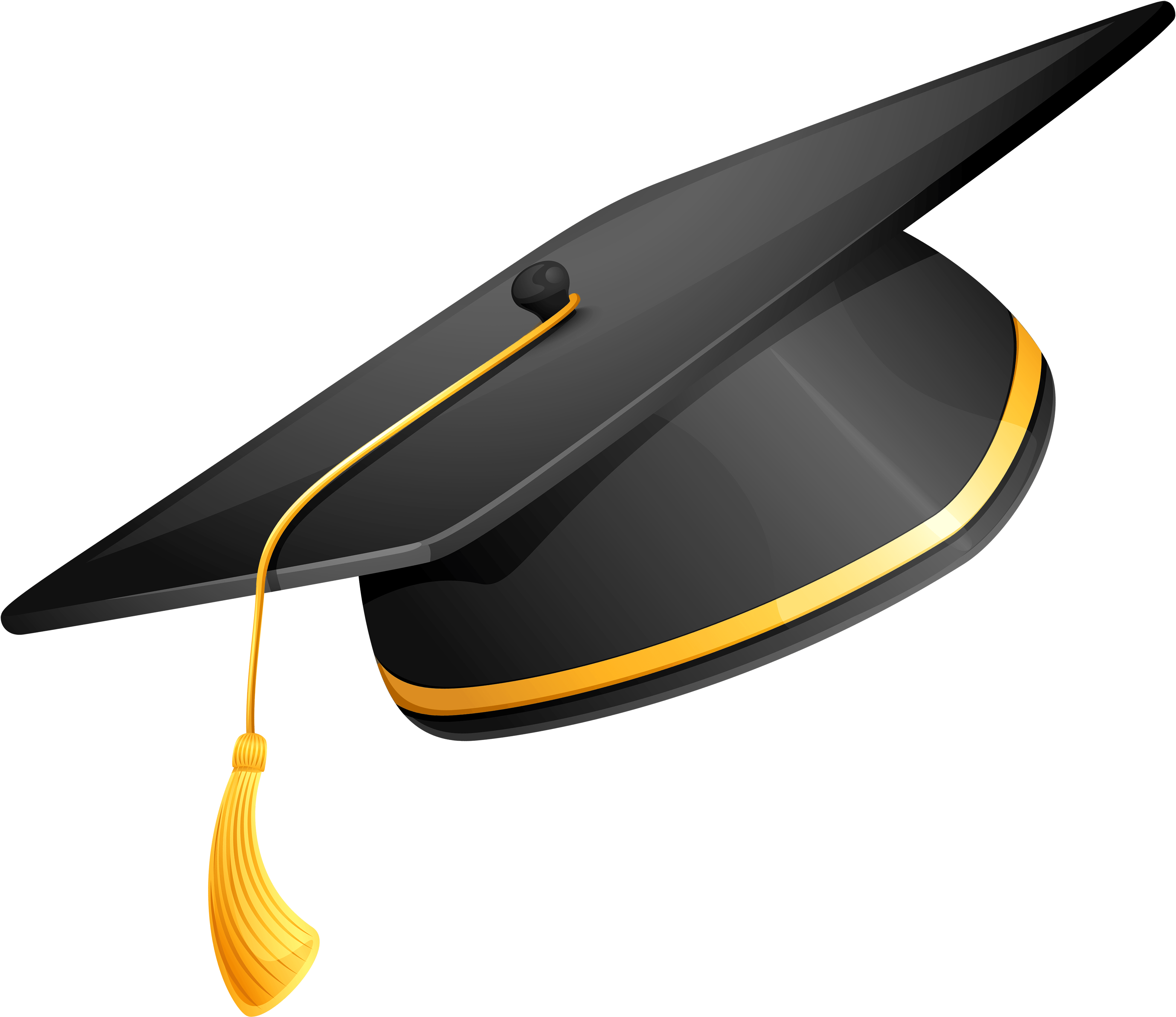 A Black And Yellow Graduation Cap