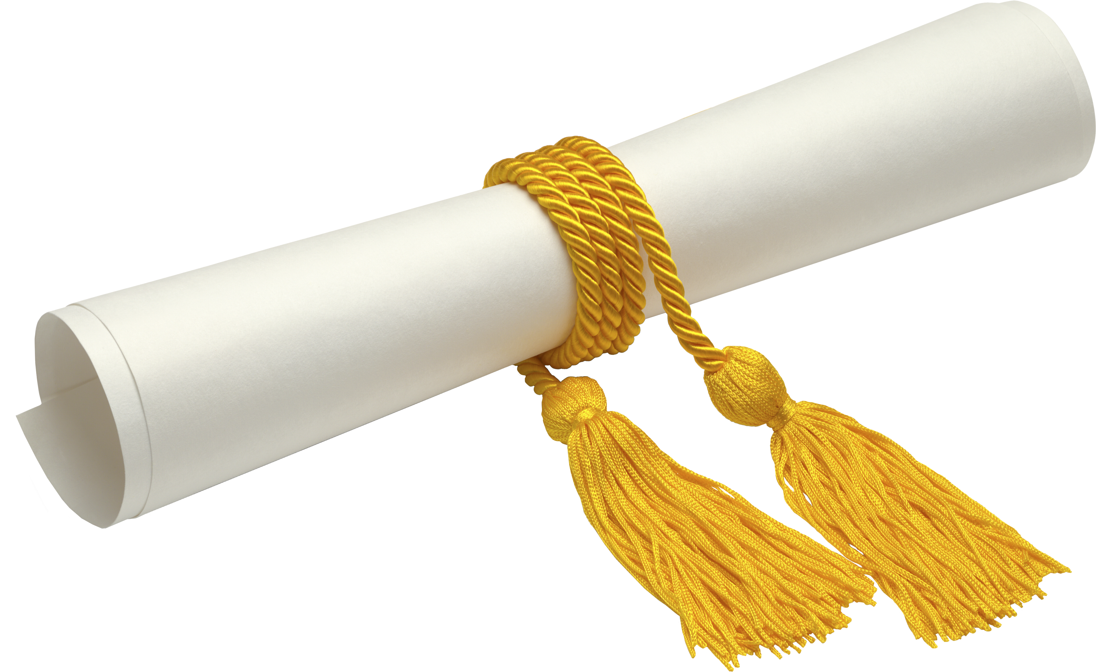 A Yellow Rope Tied To A Rolled Up Paper