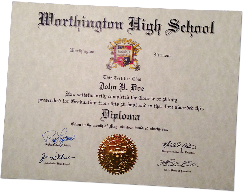 A Diploma With A Seal And A Seal