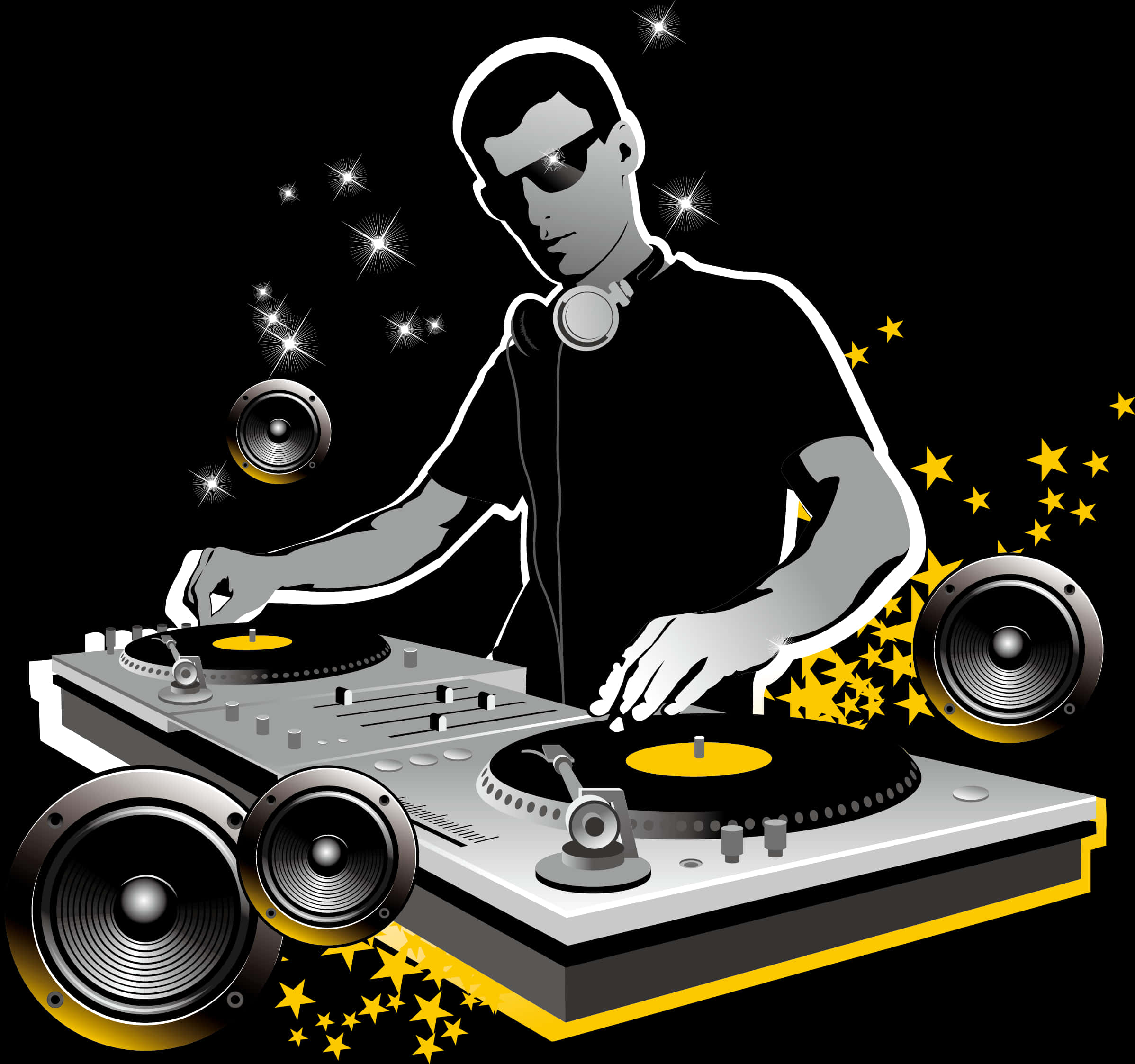 Disc Jockey Dj Mixer Nightclub - Dj Mixer Dj Logo Png, Transparent Png