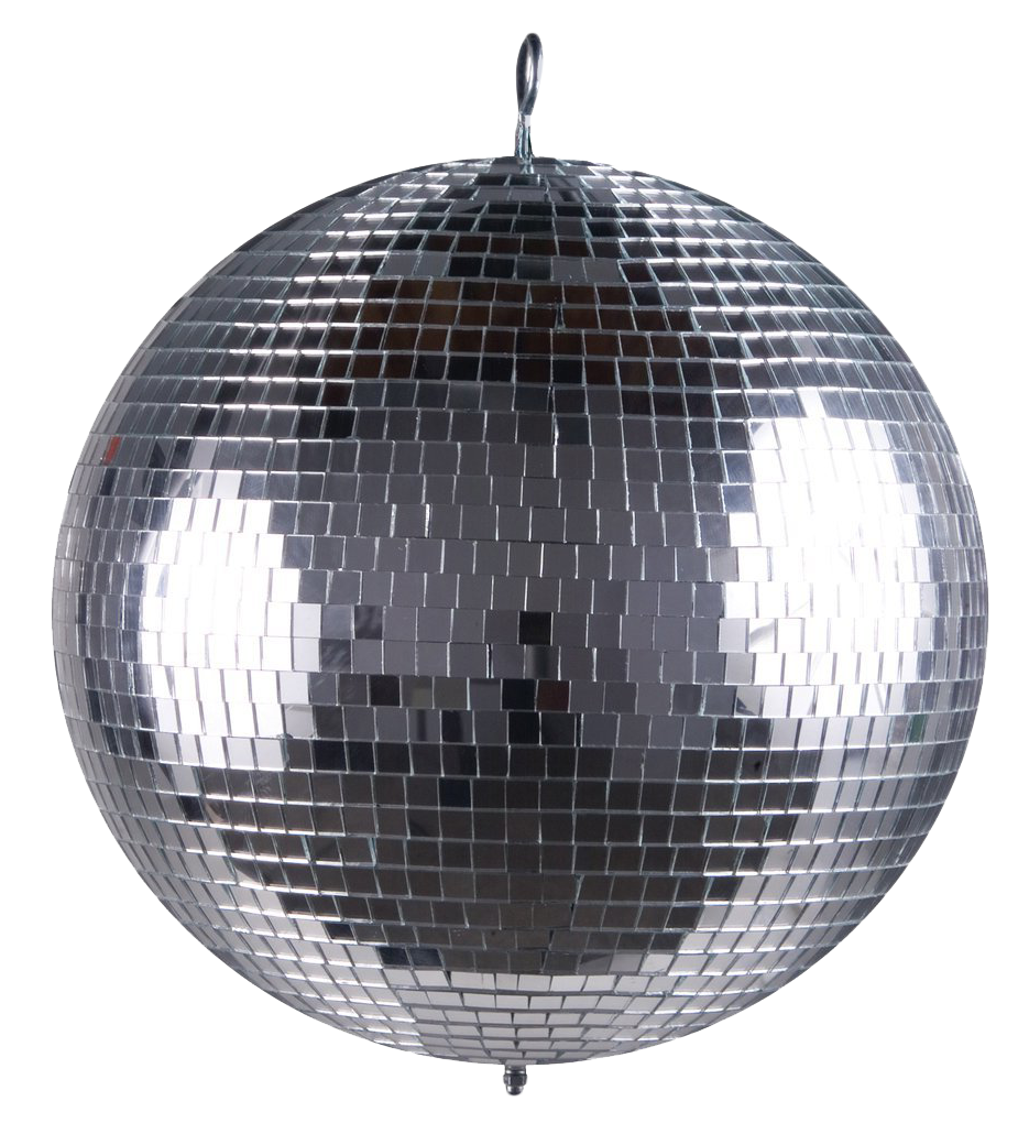 A Silver Disco Ball With A Black Background