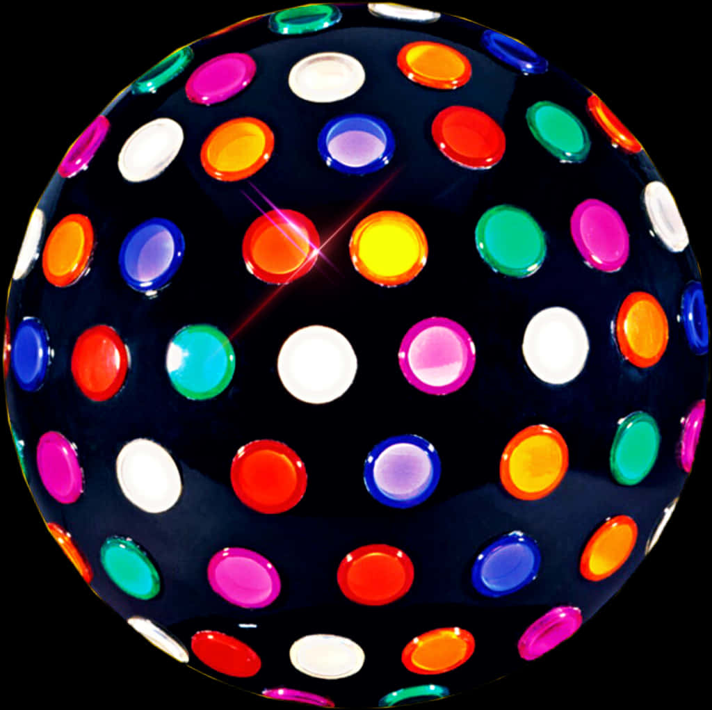 Disco Ball With Colorful Light