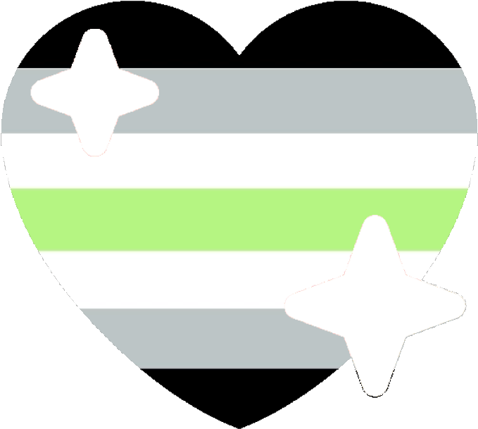 A Heart With White Stars And Green Stripes