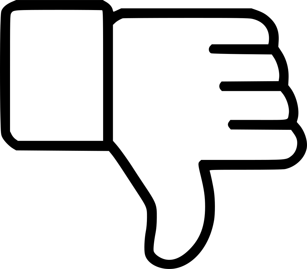 A Black Thumb Down Symbol