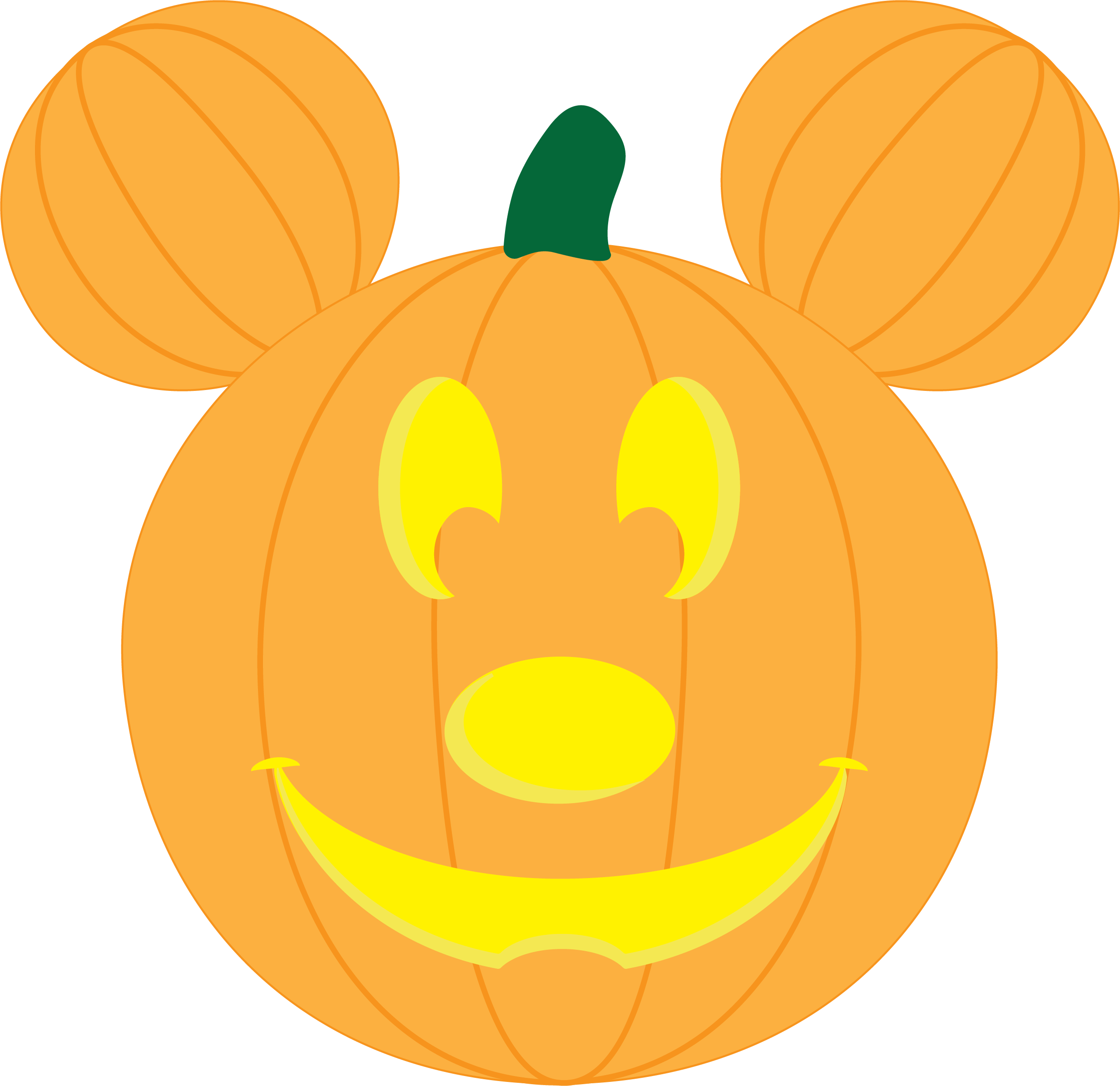 A Cartoon Pumpkin With A Smile