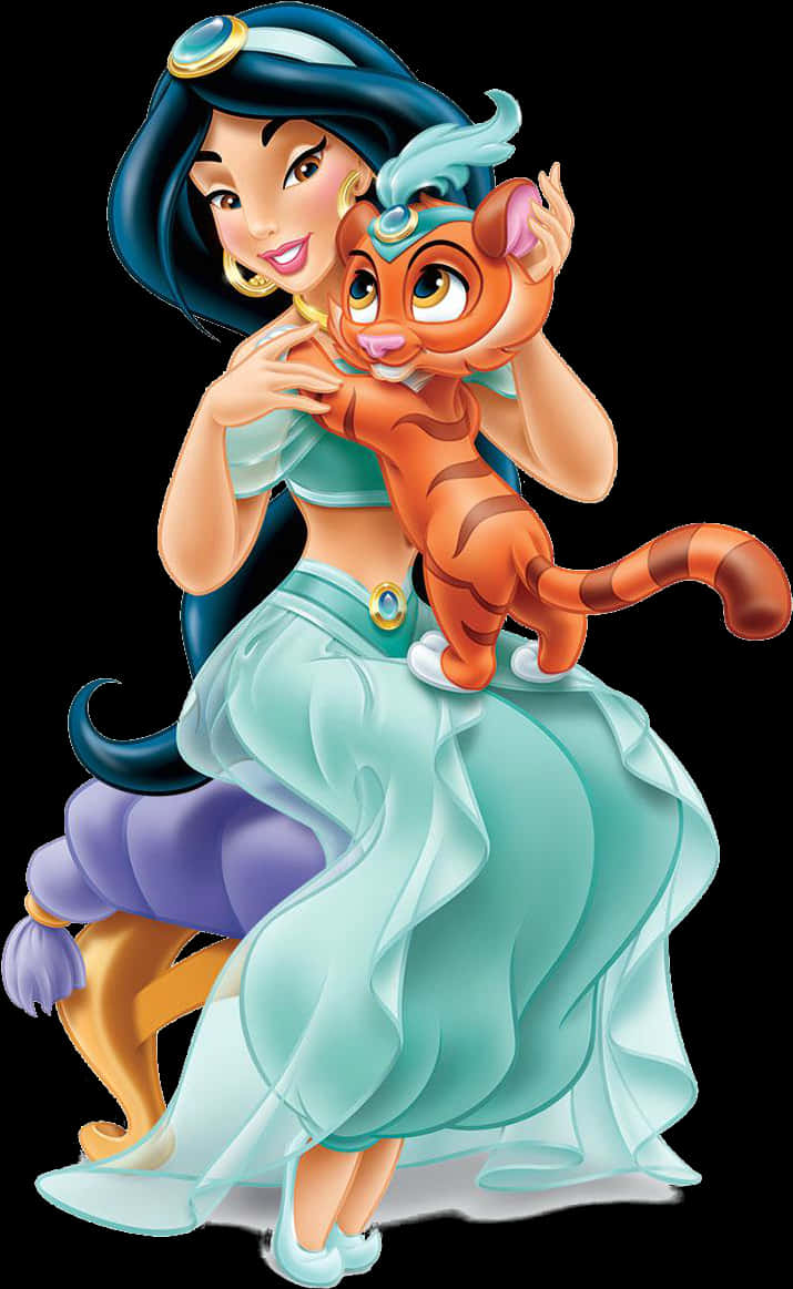 Disney Princess Jasmine With Tiger