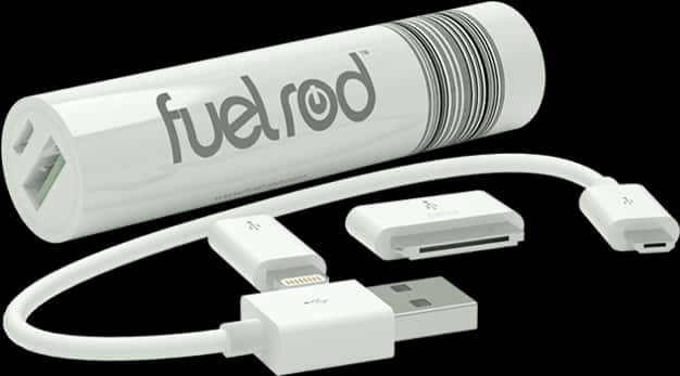 A White Battery With A Cable And Usb Cable