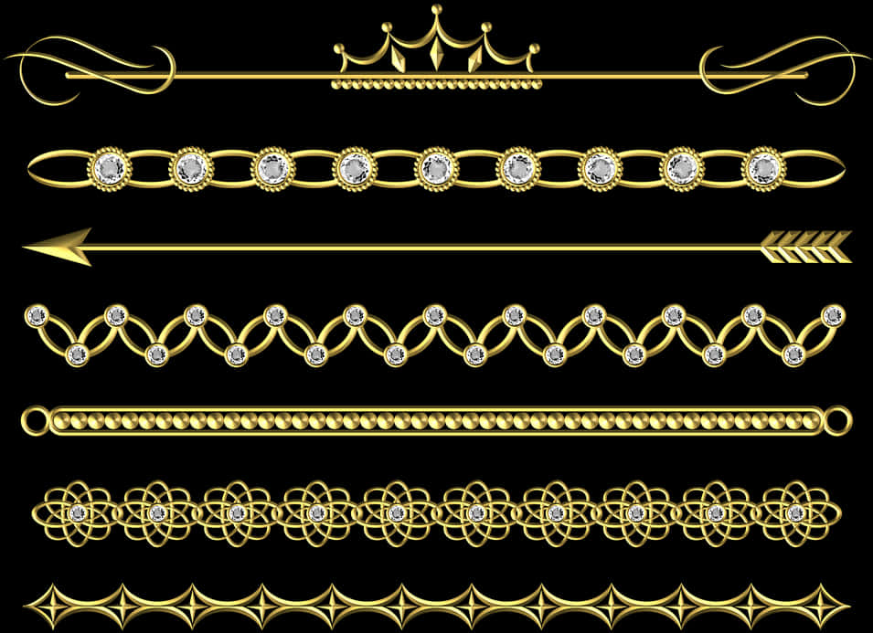 A Gold And Diamond Borders