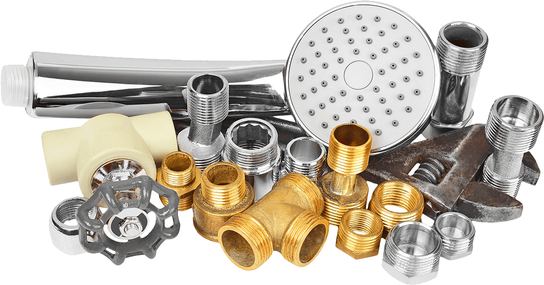 A Group Of Plumbing Parts