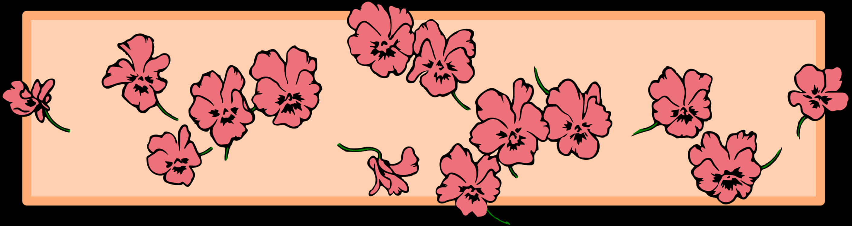 A Pink Flowers On A Pink Background