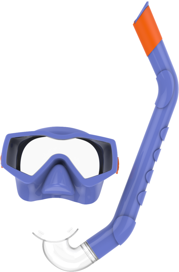 A Blue Snorkel And Goggles