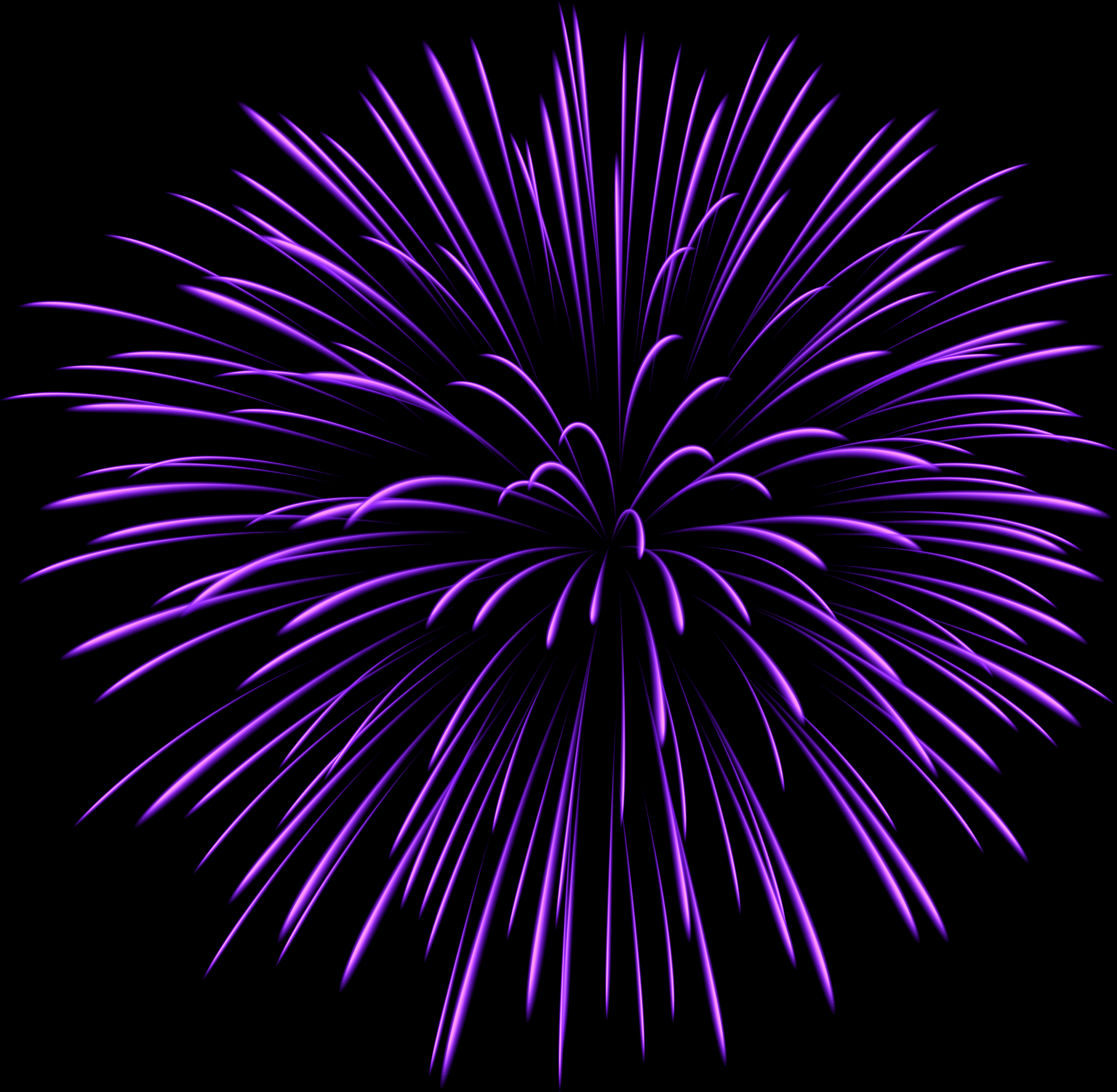 Purple Fireworks In The Sky