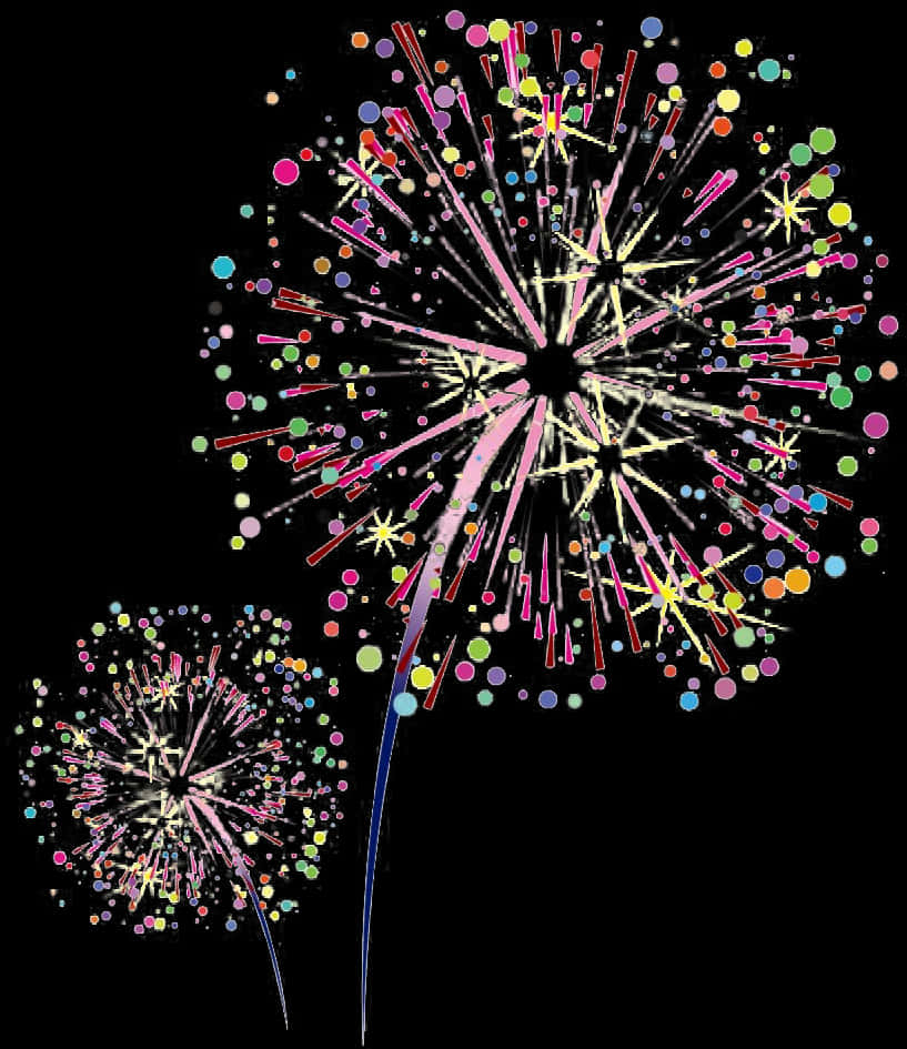 A Close-up Of Fireworks