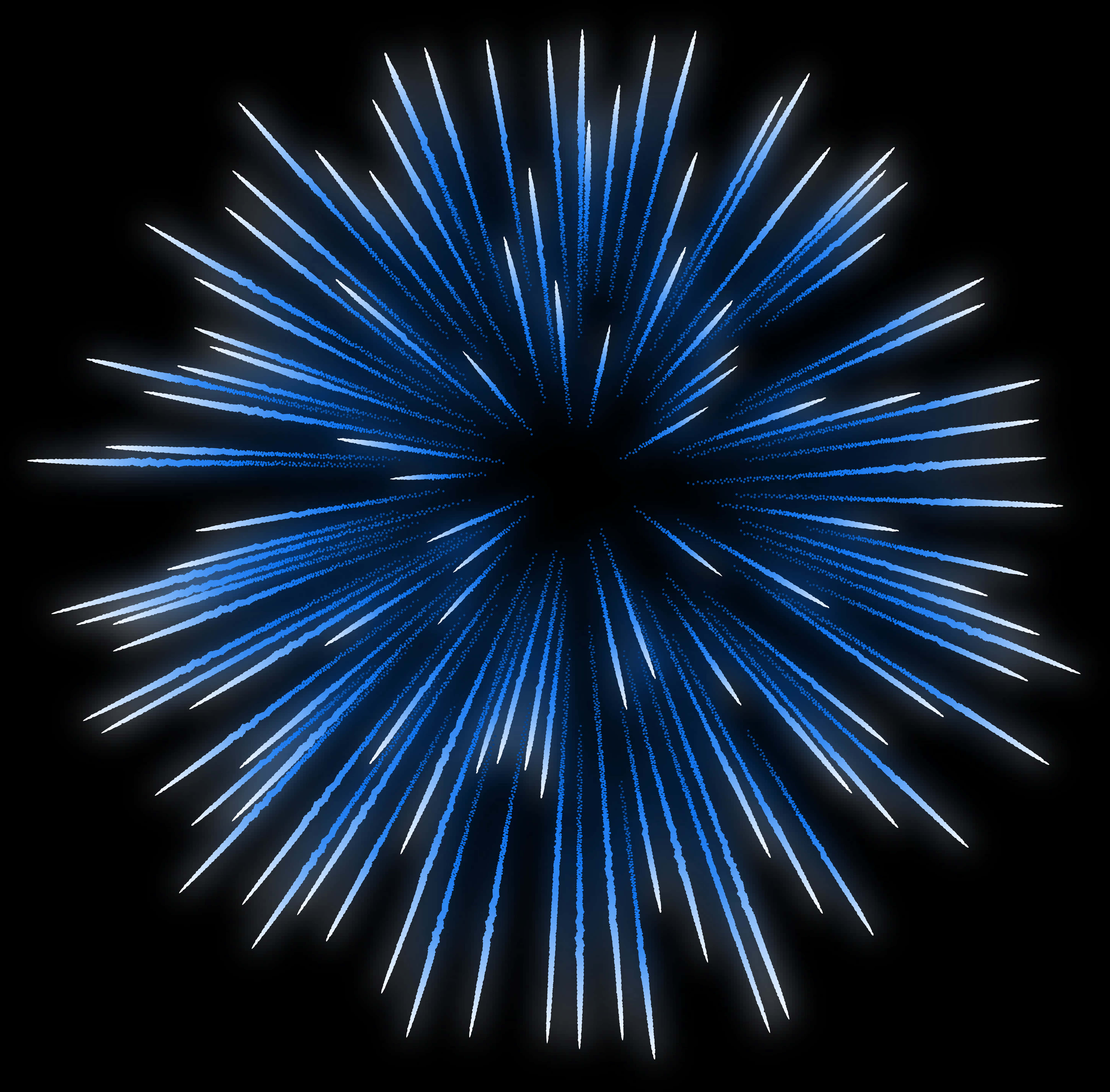 A Blue Fireworks In The Sky