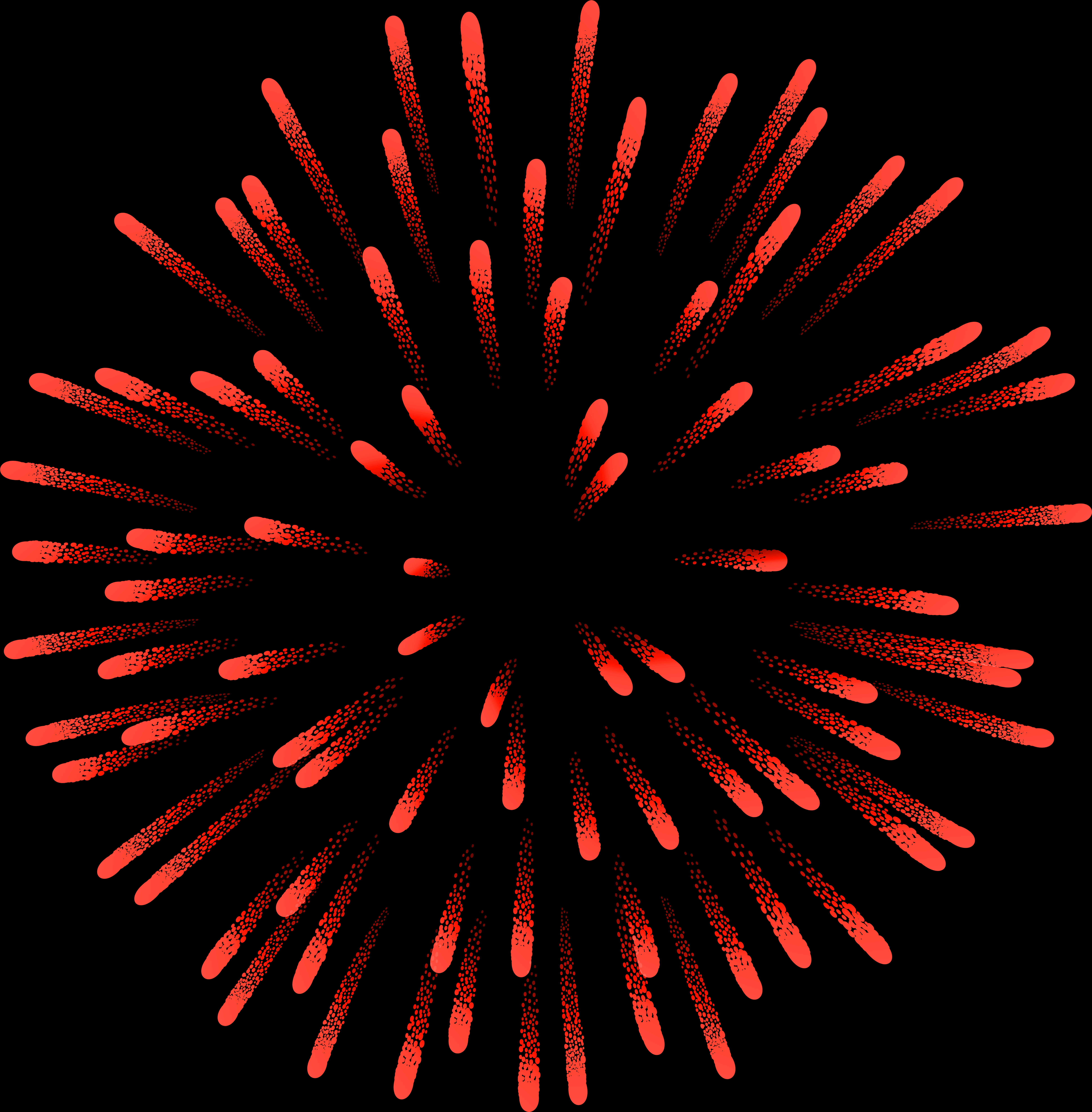 A Red Fireworks Exploding In The Sky