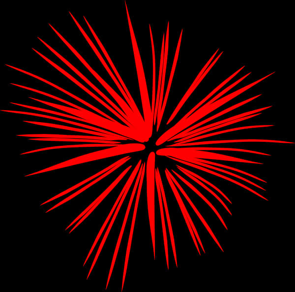 A Red Explosion Of Lines