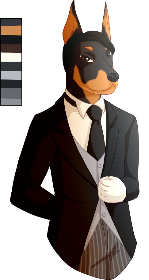 A Cartoon Of A Dog In A Suit