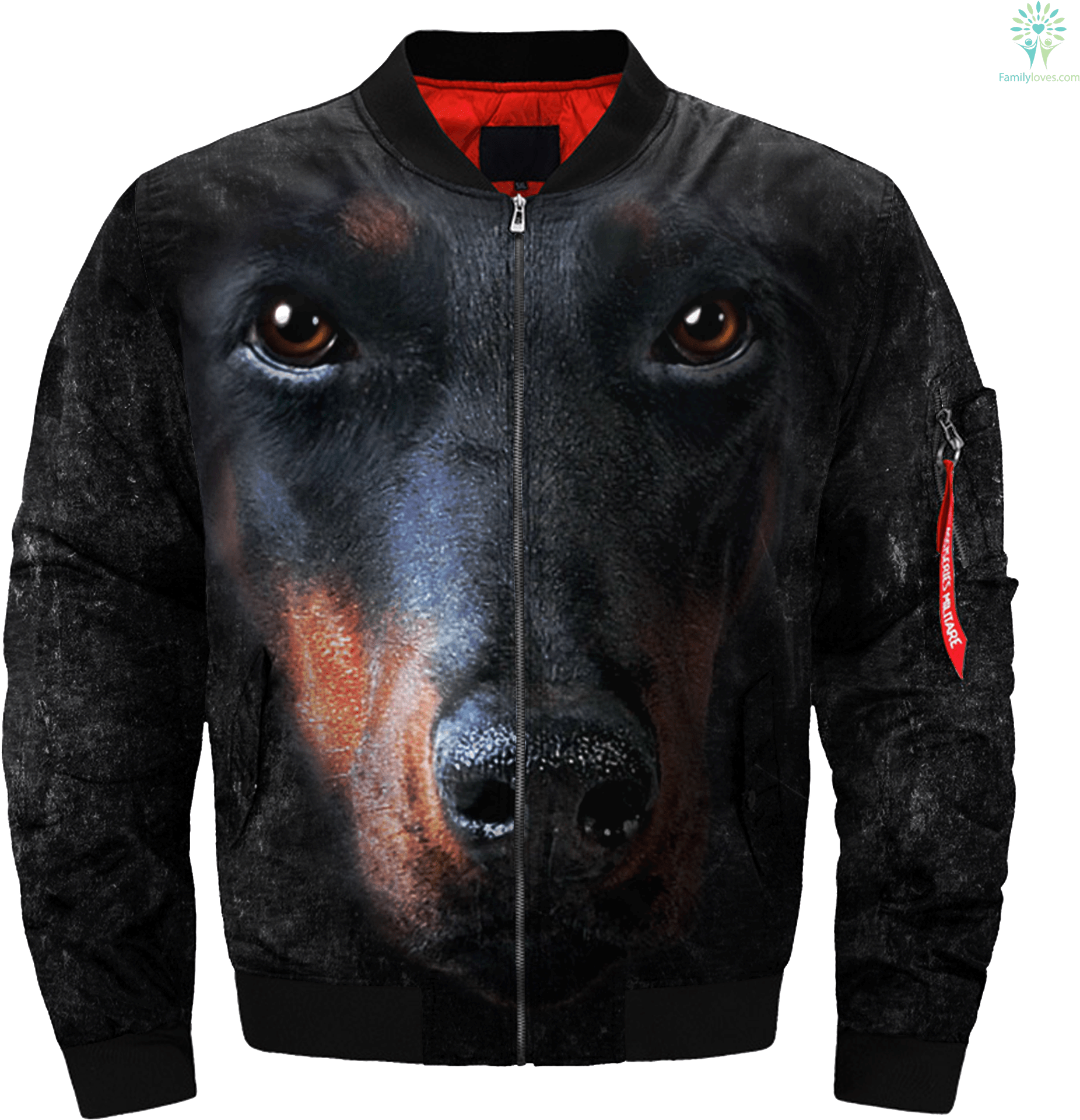 A Black Jacket With A Dog Face